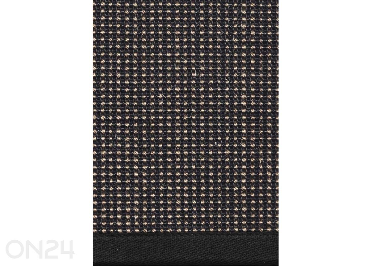 Narma sisalvaip Livos™ black-brown 80x350 cm suurendatud