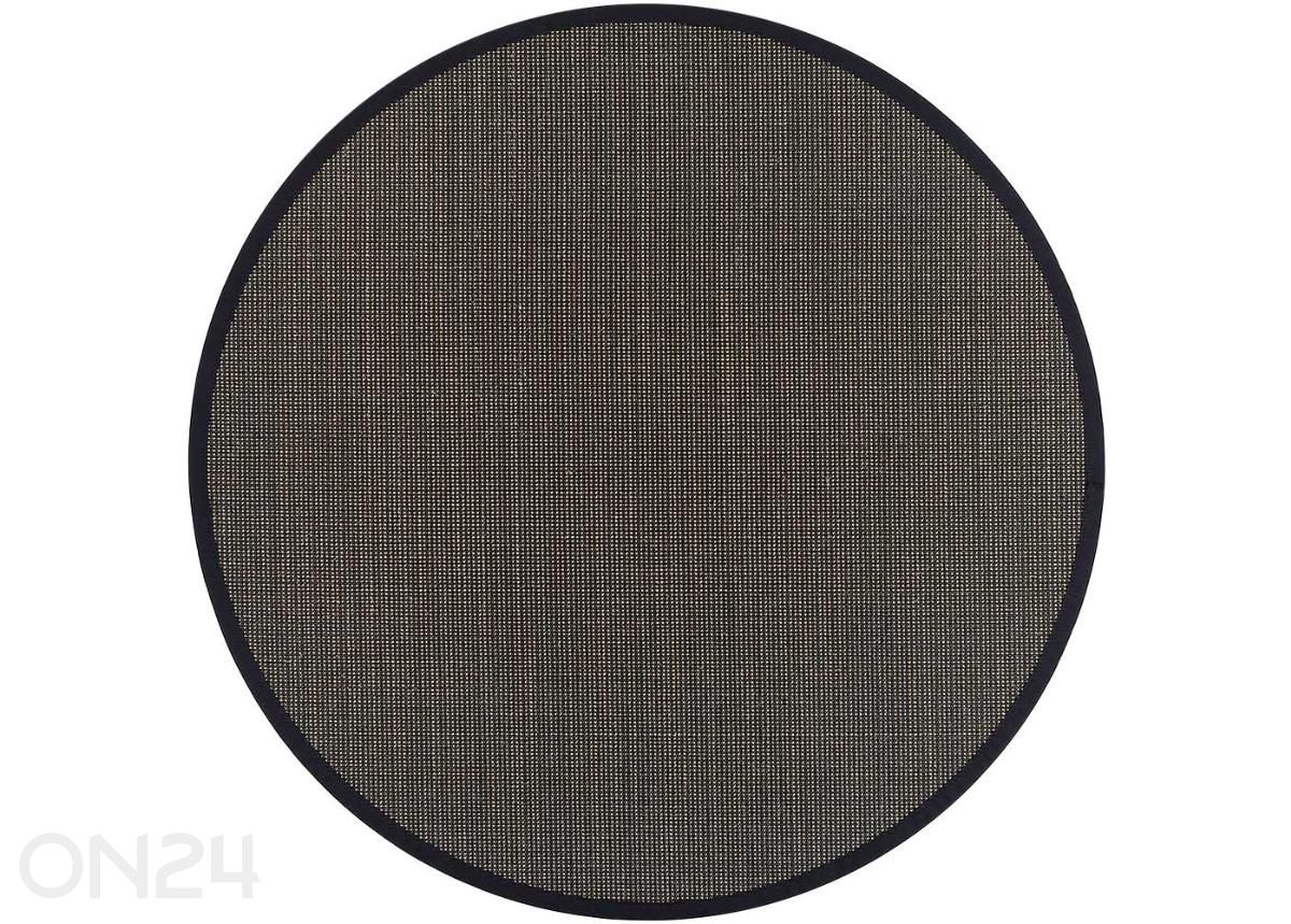 Narma sisalvaip Livos™ black-brown ümar Ø 160 cm suurendatud