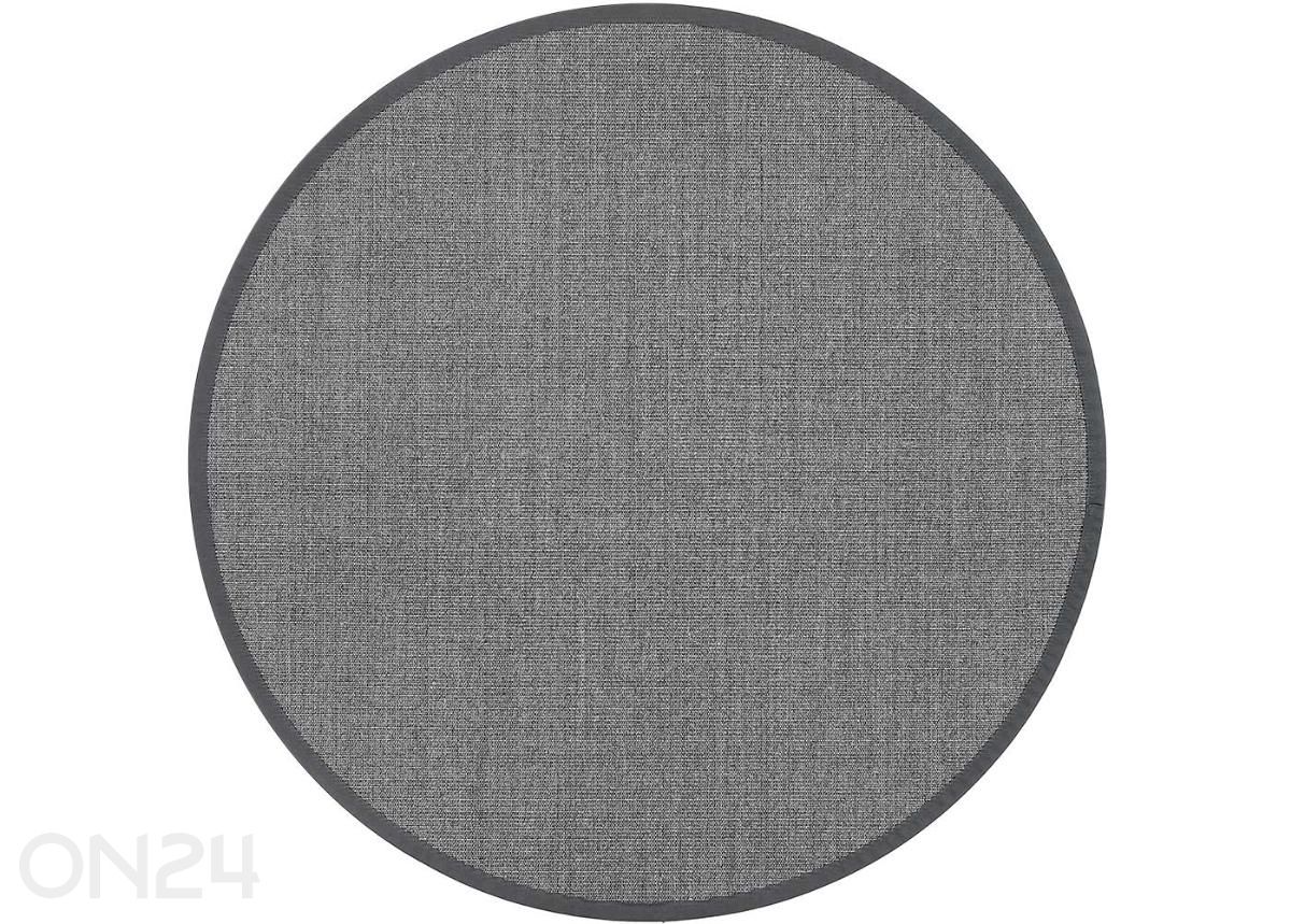 Narma sisalvaip Livos™ grey ümar Ø 160 cm suurendatud