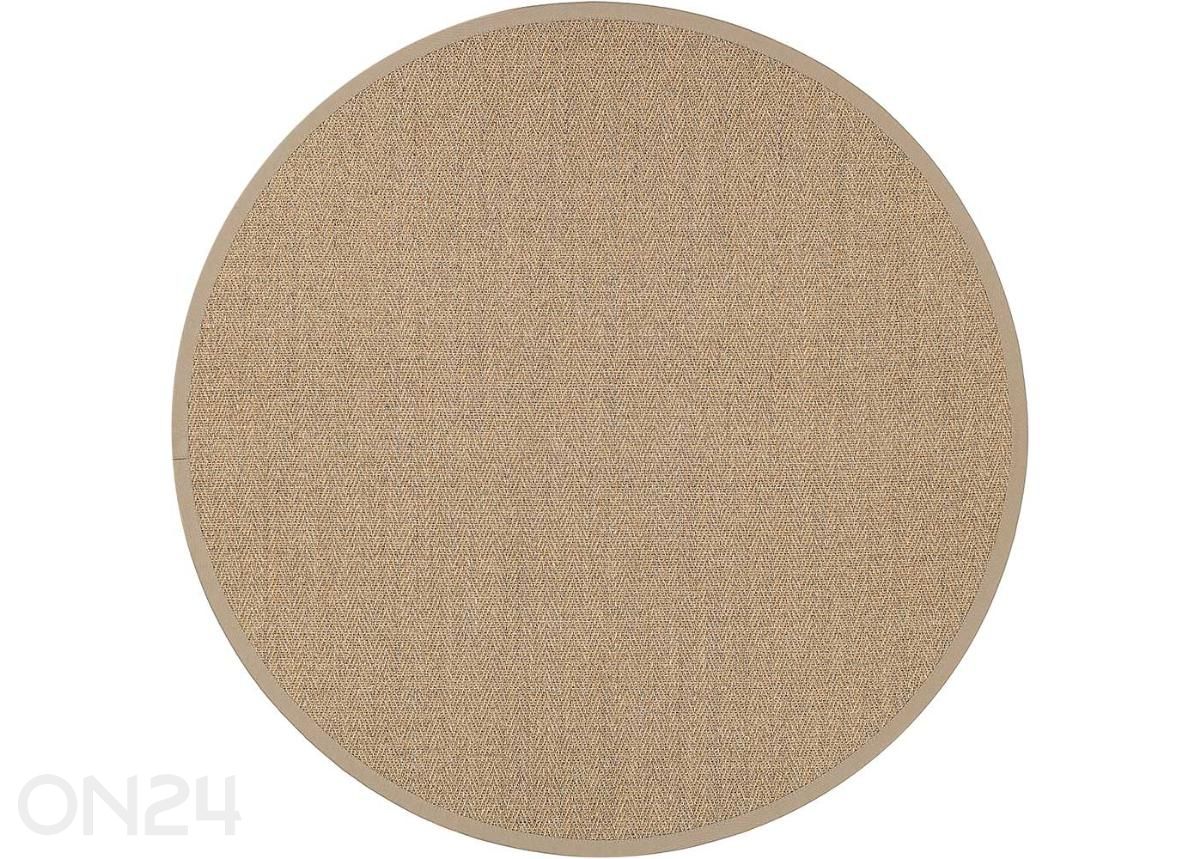 Narma sisalvaip Tuna™ beige ümar Ø 160 cm suurendatud
