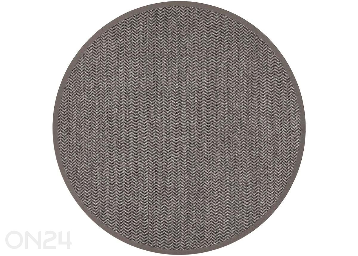 Narma sisalvaip Tuna™ cocoa ümar Ø 160 cm suurendatud