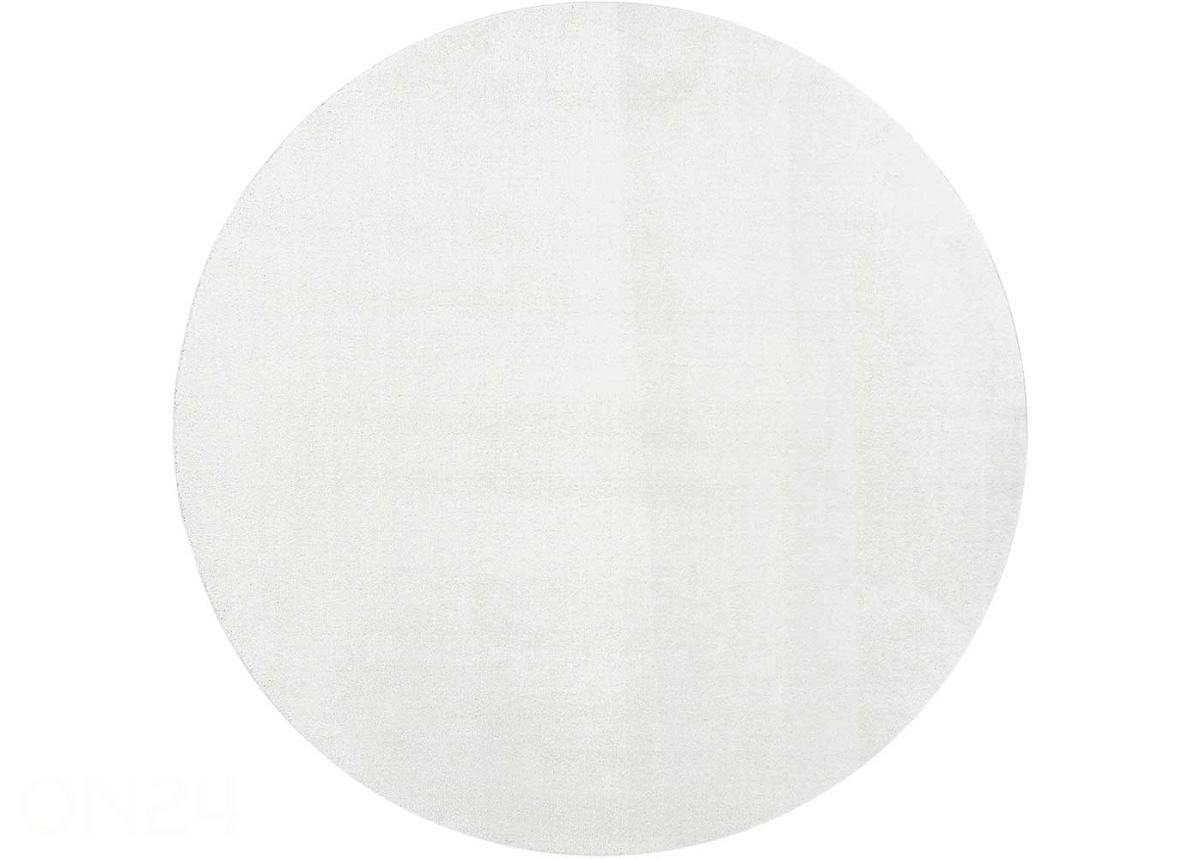 Narma veluurvaip Eden™ white ümar Ø 133 cm suurendatud