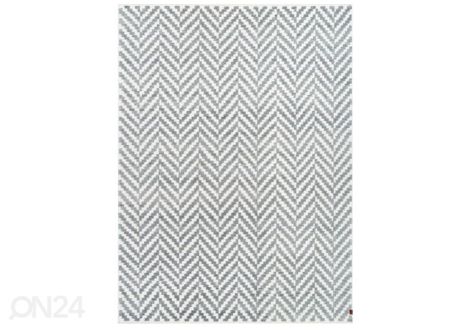 Narma villane käsikootud vaip Kuusamo white-grey 140x200 cm suurendatud
