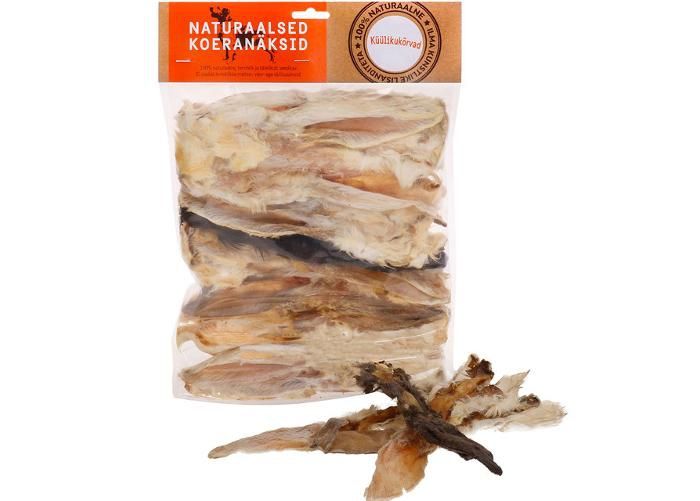Naturaalne koera maius küüliku kõrvad karvadega 100 g suurendatud