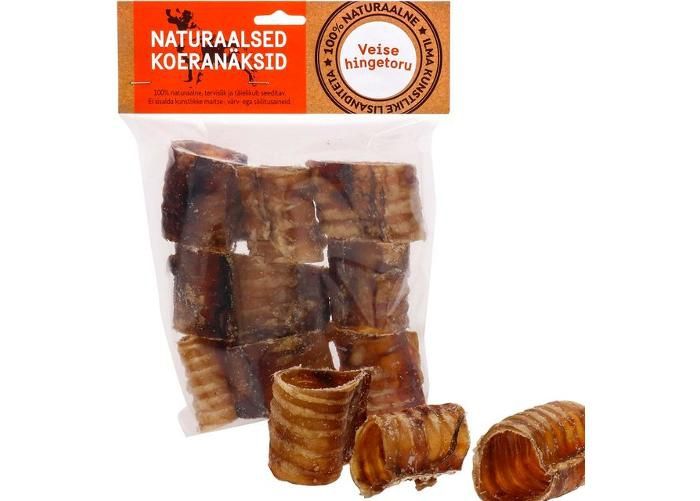 Naturaalne koera maius veise hingetoru tükid 200 g suurendatud
