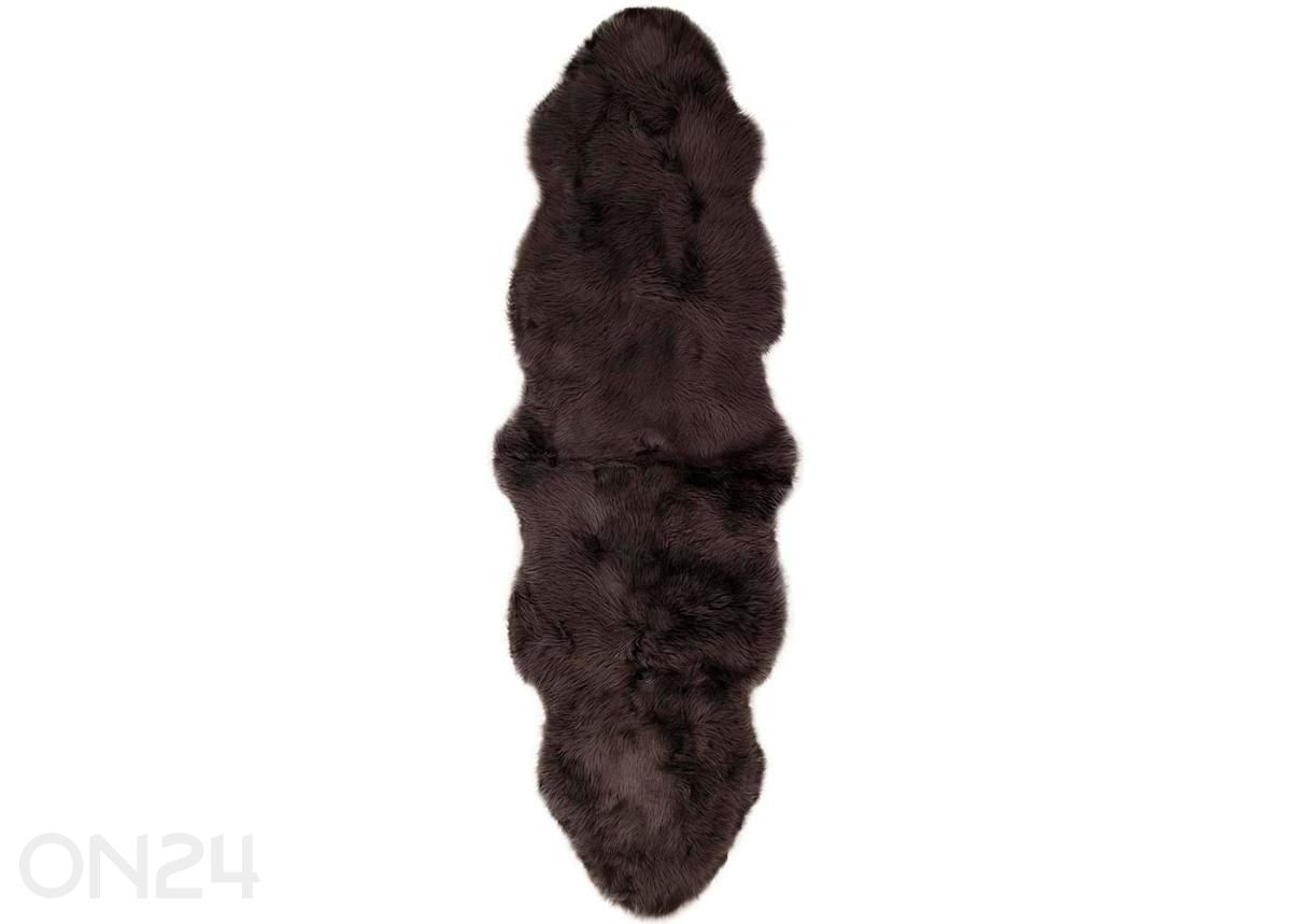 Naturaalne lambanahk Merino chocolate Duo ±60x180 cm suurendatud