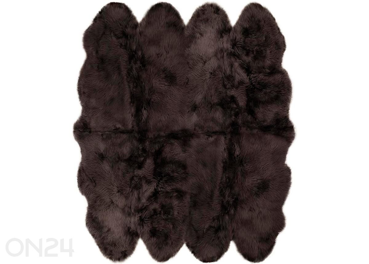 Naturaalne lambanahk Merino chocolate Octo ±170x180 cm suurendatud