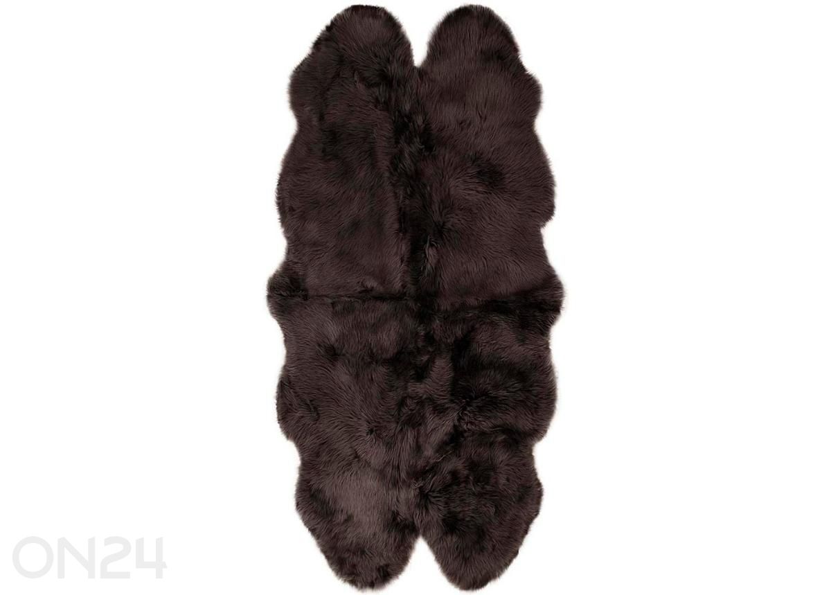 Naturaalne lambanahk Merino chocolate Quatro ±90x180 cm suurendatud