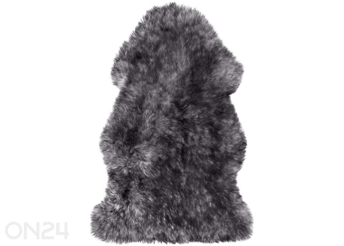 Naturaalne lambanahk Merino grey-black frieze M ±60x90 cm suurendatud