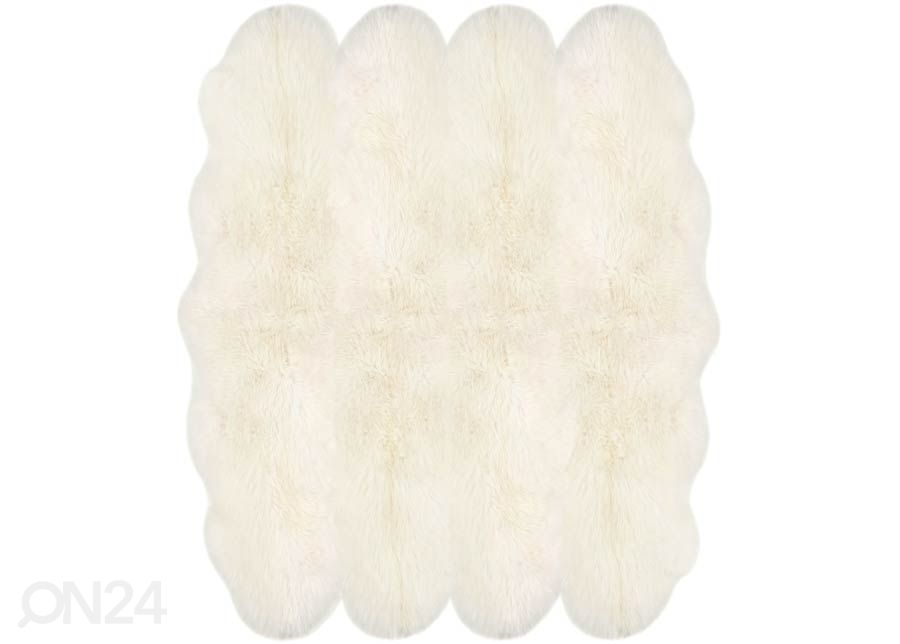 Naturaalne lambanahk Merino natural white Octo ±170x180 cm suurendatud