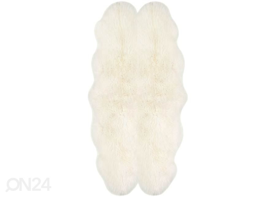 Naturaalne lambanahk Merino natural white Quatro ±90x180 cm suurendatud