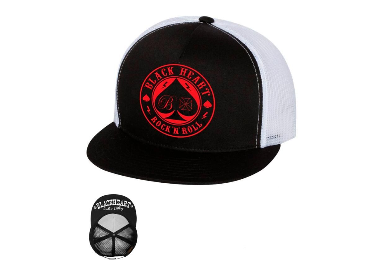 Nokamüts täiskasvanutele BLACK HEART Ace Of Spades Trucker suurendatud