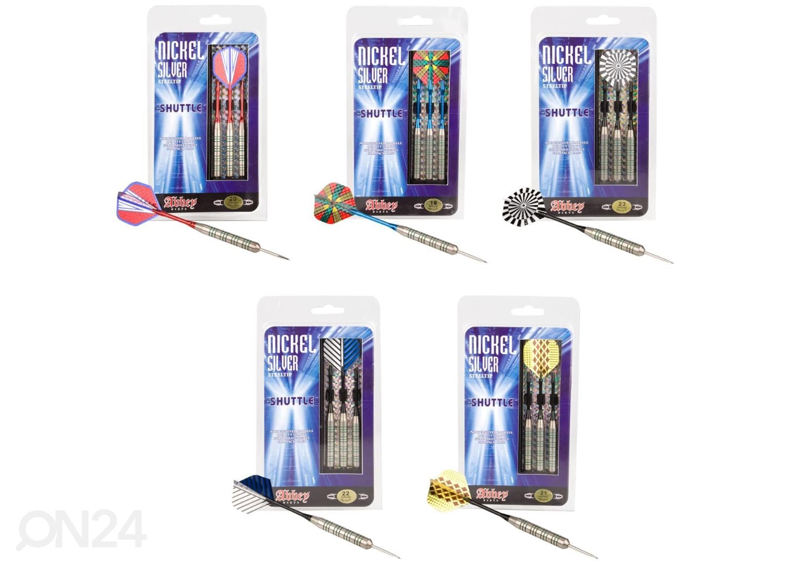 Noolte komplekt Nickel/silver Abbey suurendatud
