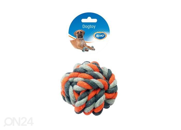 Nöörlelu sõlmitud pall 8 cm hall/oranz Duvo+ suurendatud