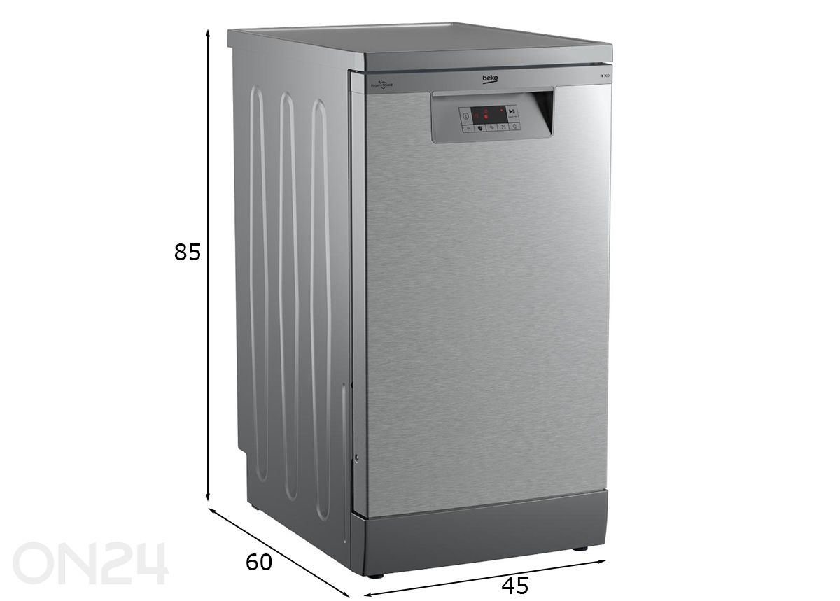 Nõudepesumasin Beko BDFS15020X suurendatud mõõdud