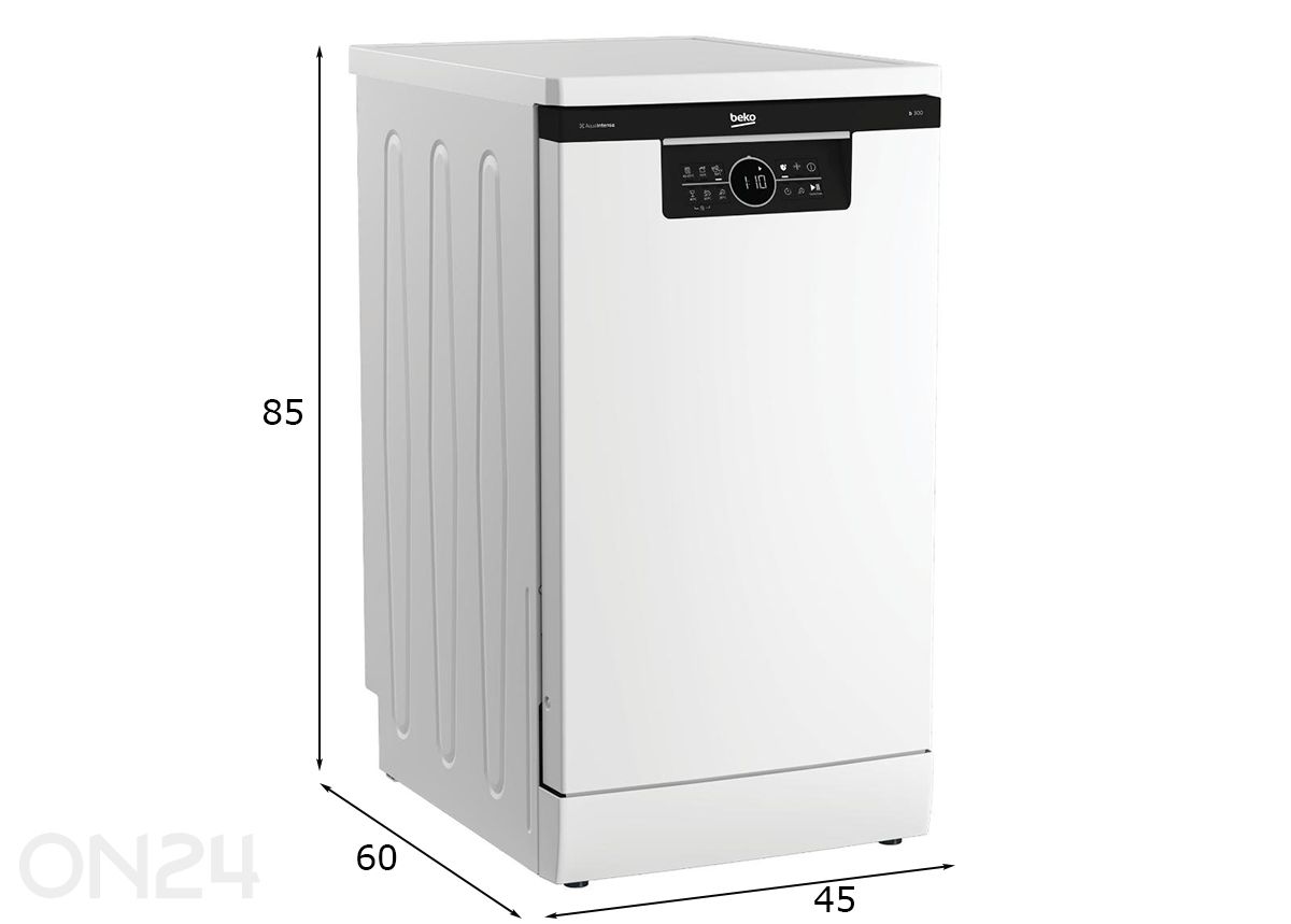 Nõudepesumasin Beko BDFS26120WQ suurendatud mõõdud