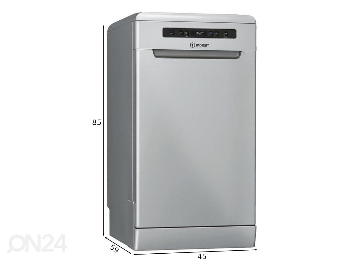 Nõudepesumasin Indesit DSFO3T224CS suurendatud mõõdud