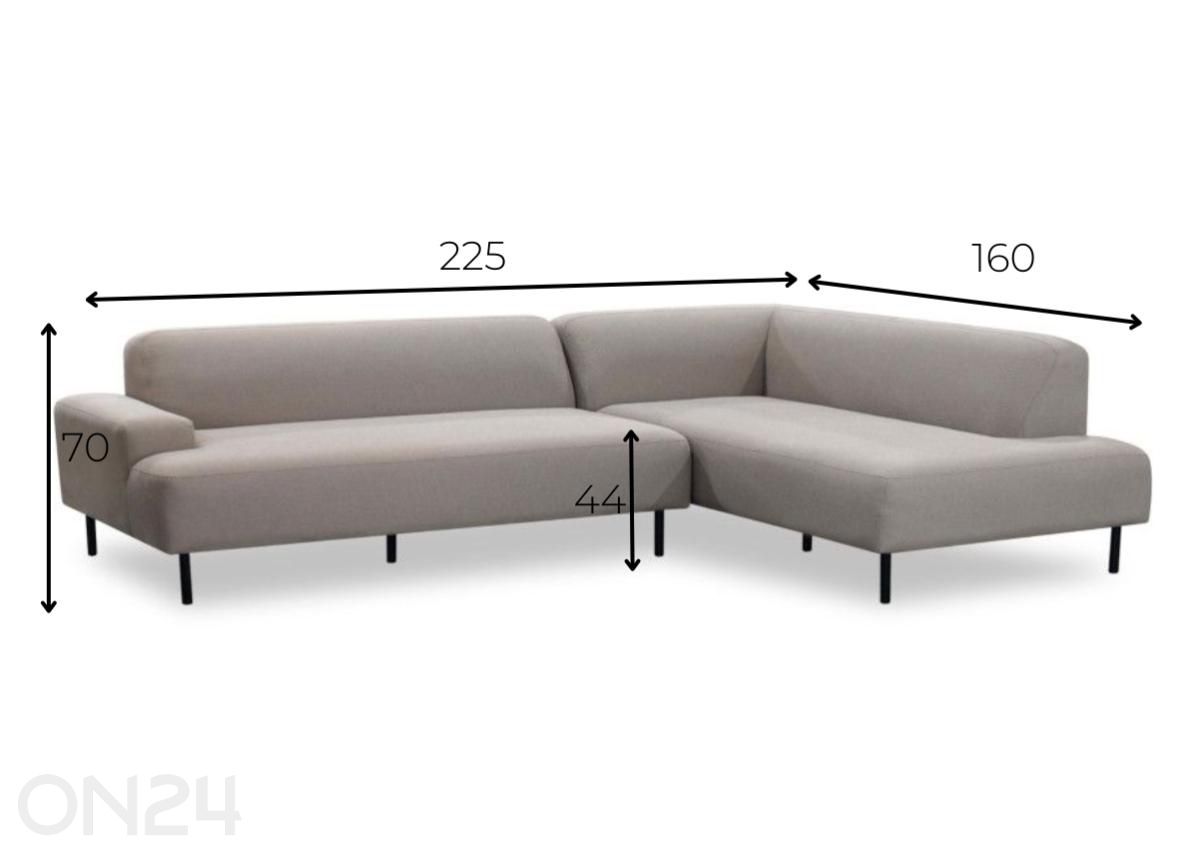 Nurgadiivan Egon In&Out suurendatud mõõdud