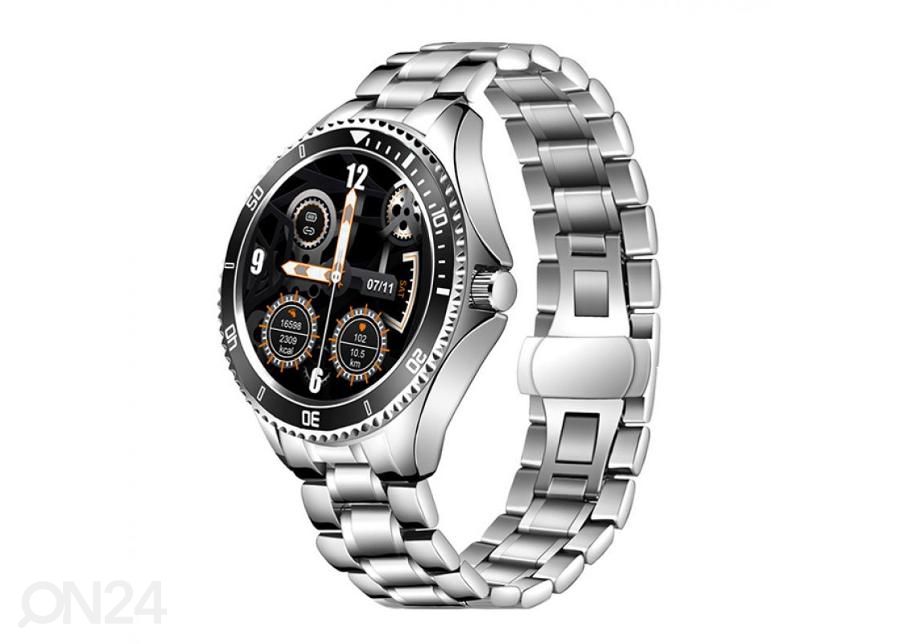 Nutikell meestele Garett 4S hõbe-must teras suurendatud