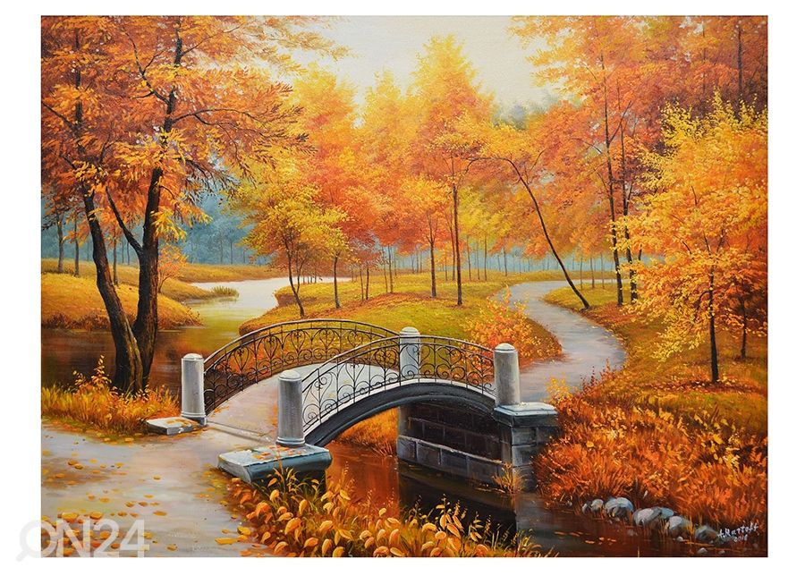 Õlimaal Kuldne sügis 90x120 cm suurendatud