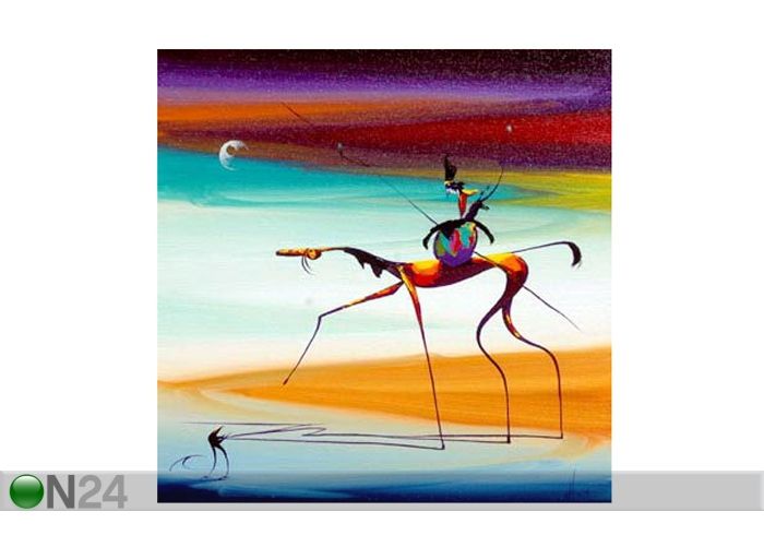 Õlimaal lõuendil Rider 60x60 cm suurendatud