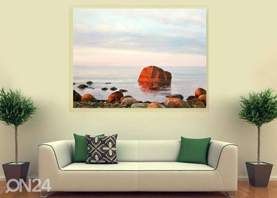 Õlimaal Õhtune meri 90x120 cm suurendatud