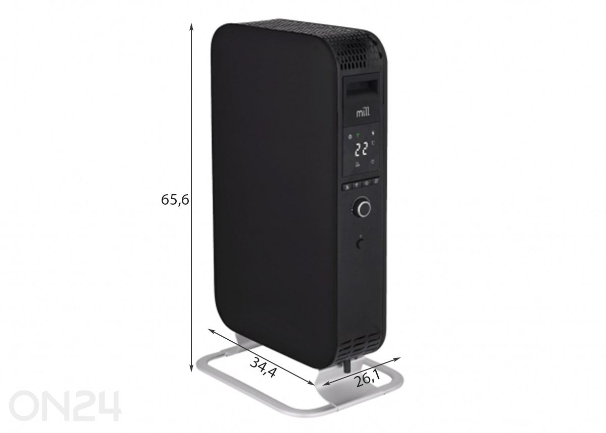 Õliradiaator Mill OIL1500WIFI3 Black suurendatud mõõdud