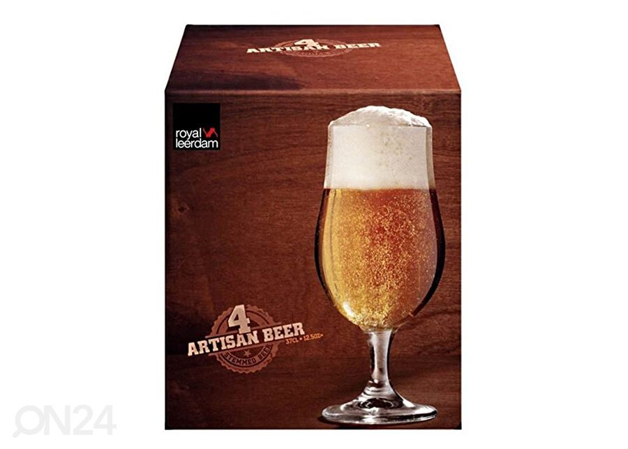 Õlleklaas Royal Leerdam Artisan, Pilsner 37 cl, 4 tk suurendatud