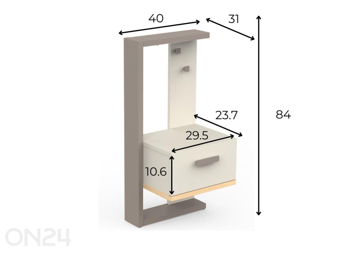 Öökapp Camillia 1s suurendatud mõõdud