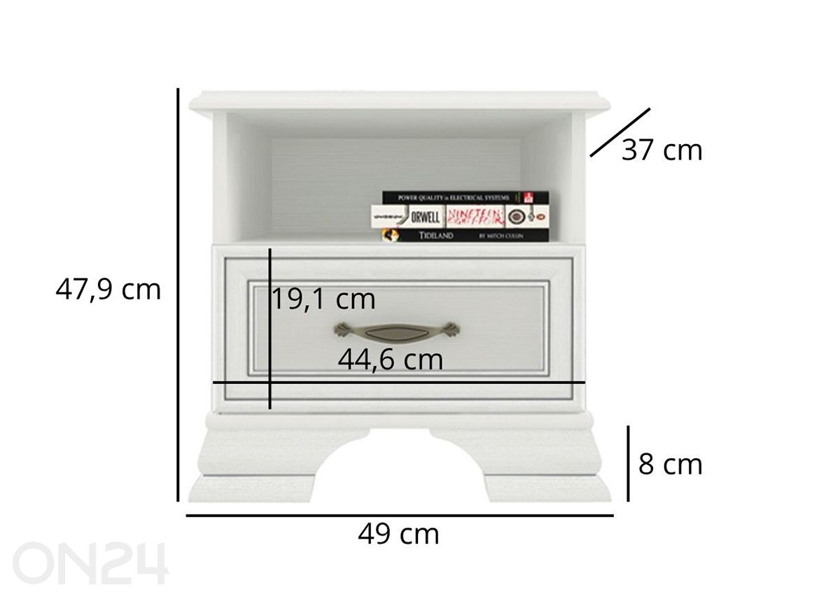 Öökapp Tiffany II suurendatud mõõdud