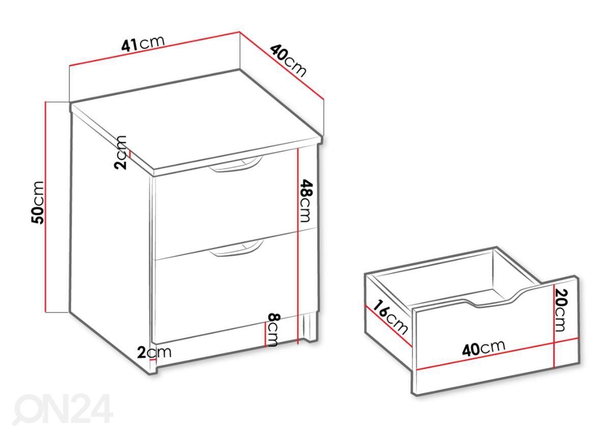 Öökapp, valge suurendatud mõõdud
