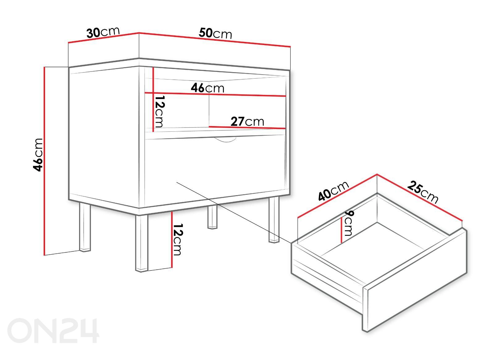 Öökapp Wera suurendatud mõõdud