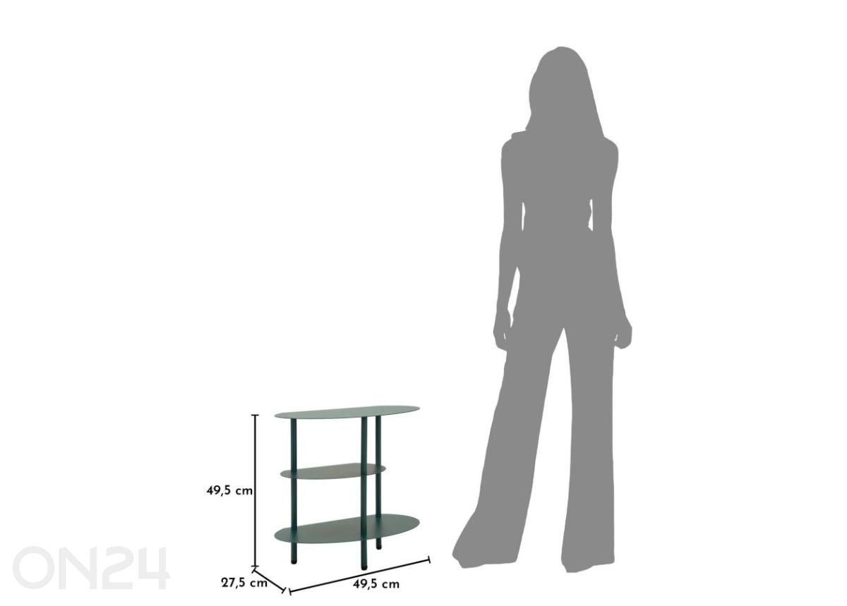 Öölaud Saturno, sinakasroheline suurendatud mõõdud