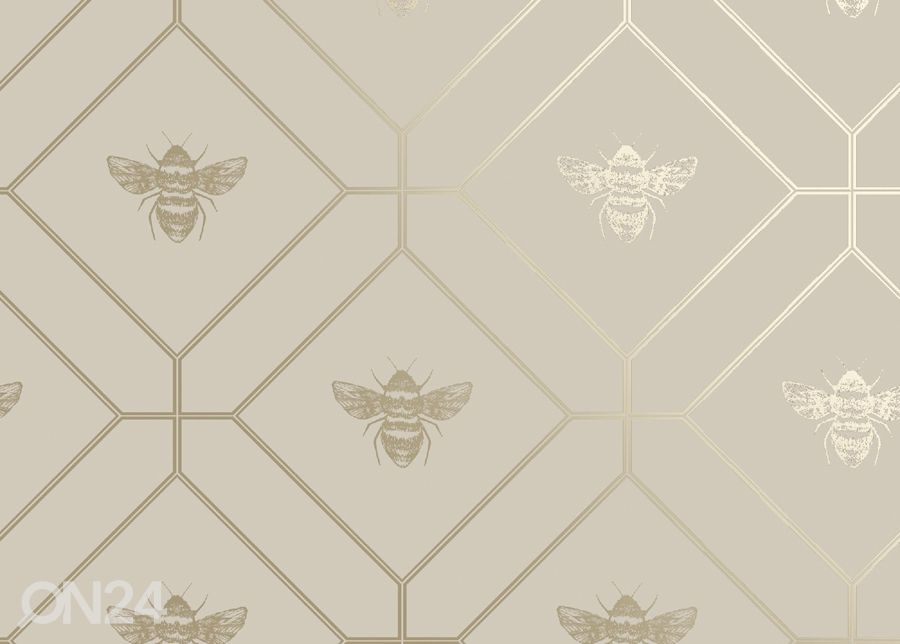 Pabertapeet Honeycomb Bee suurendatud