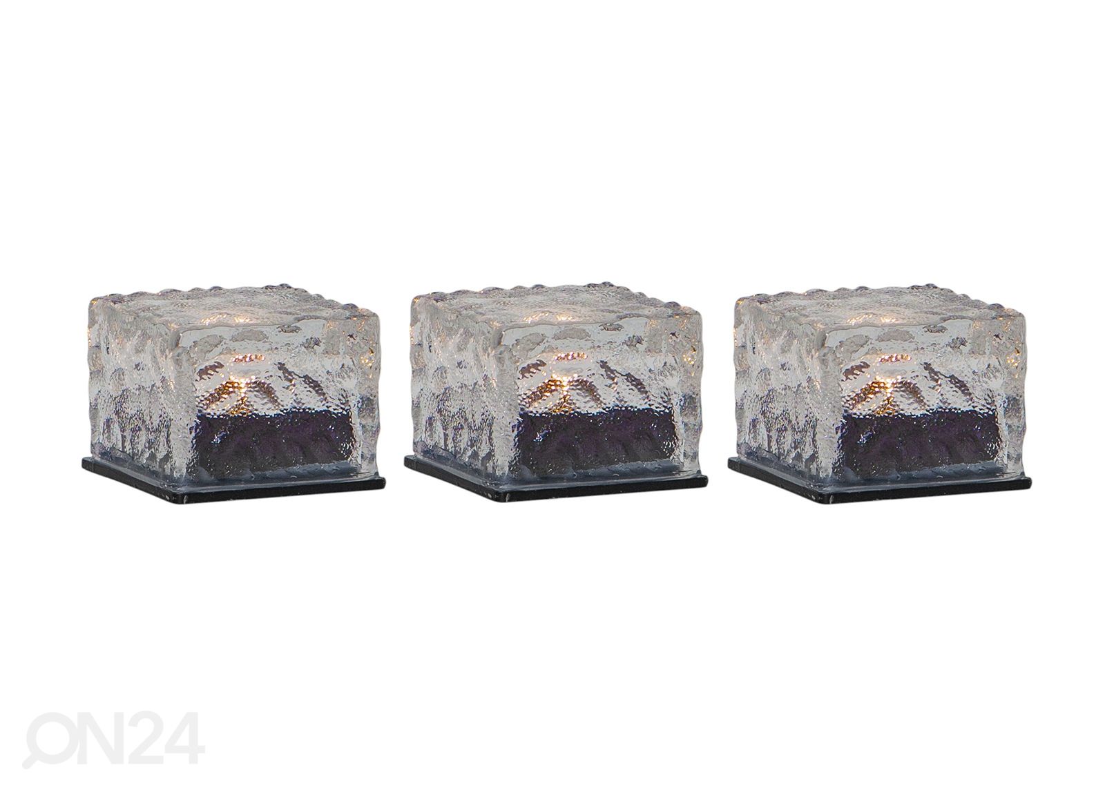 Päikesepaneeliga küünal Ice Cube 3tk suurendatud