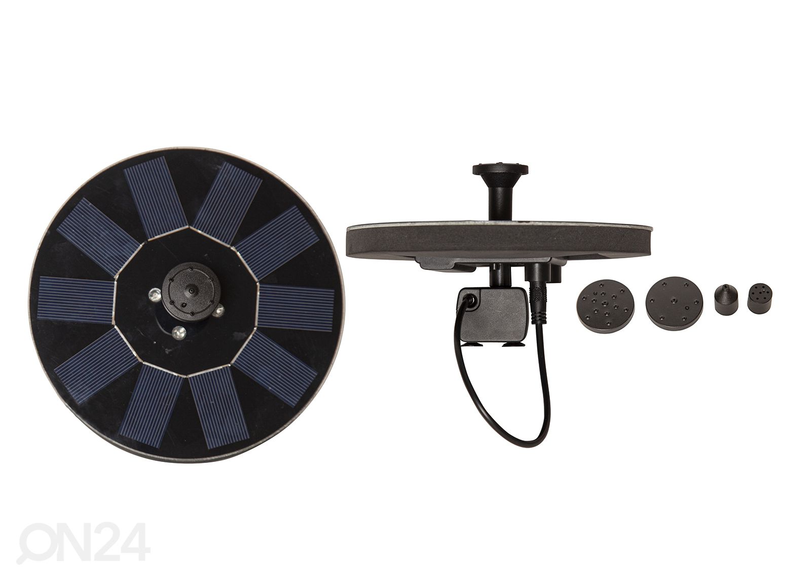 Päikesepaneeliga purskkaev RGB LED valgustiga Fountain suurendatud