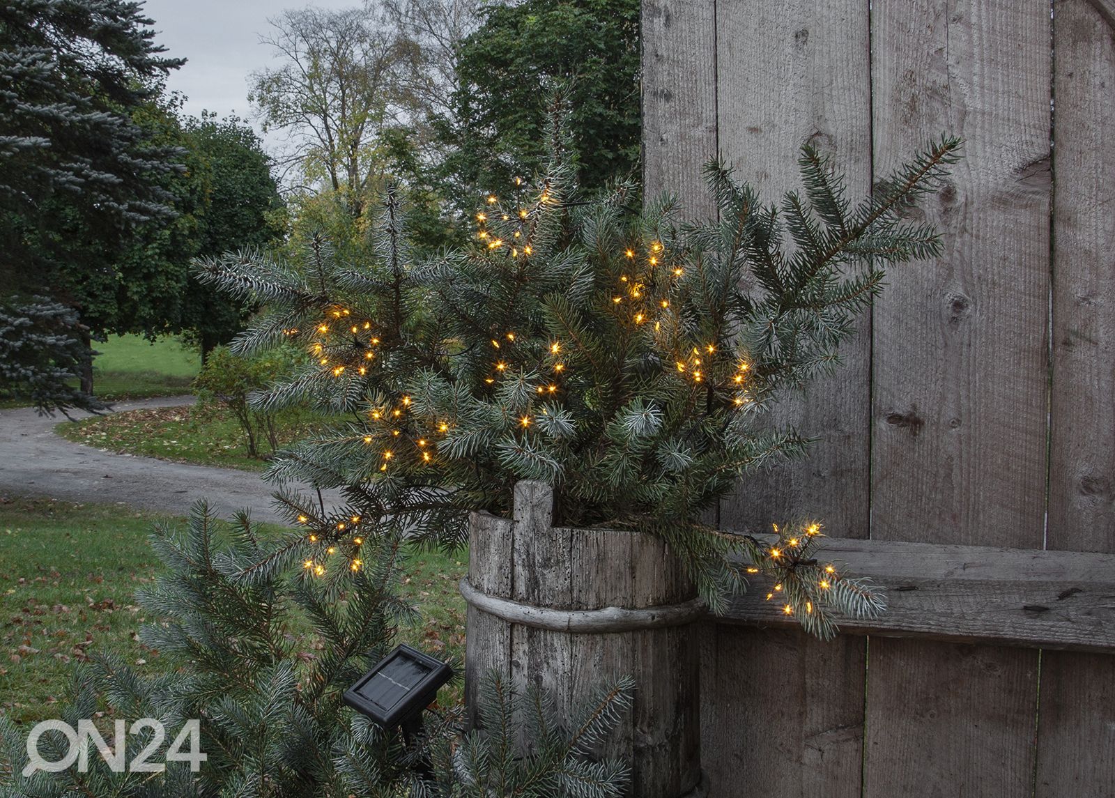 Päikesepaneeliga valguskett Firework, 200 cm suurendatud