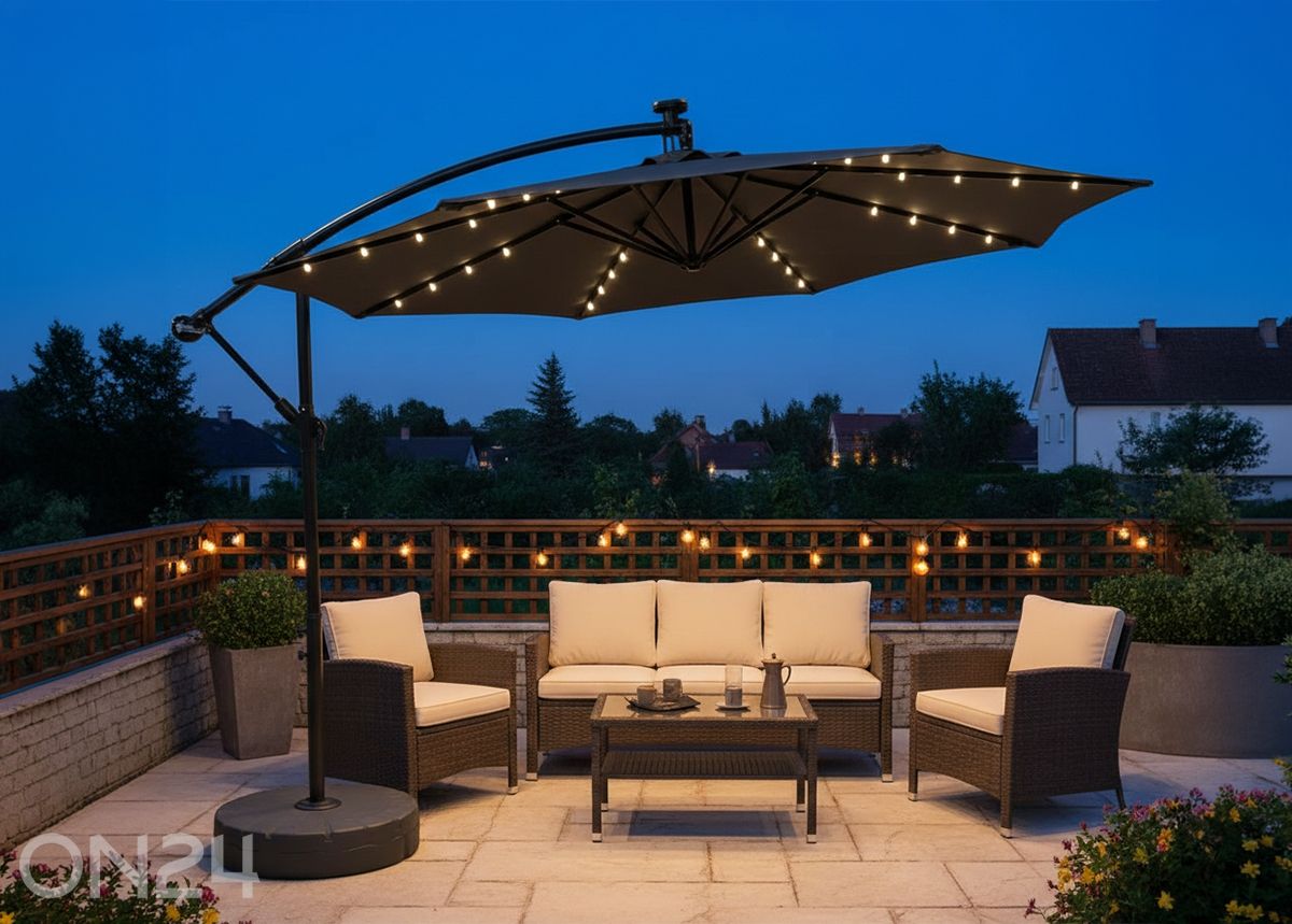 Päikesevari Milin + LED Ø 3 m suurendatud