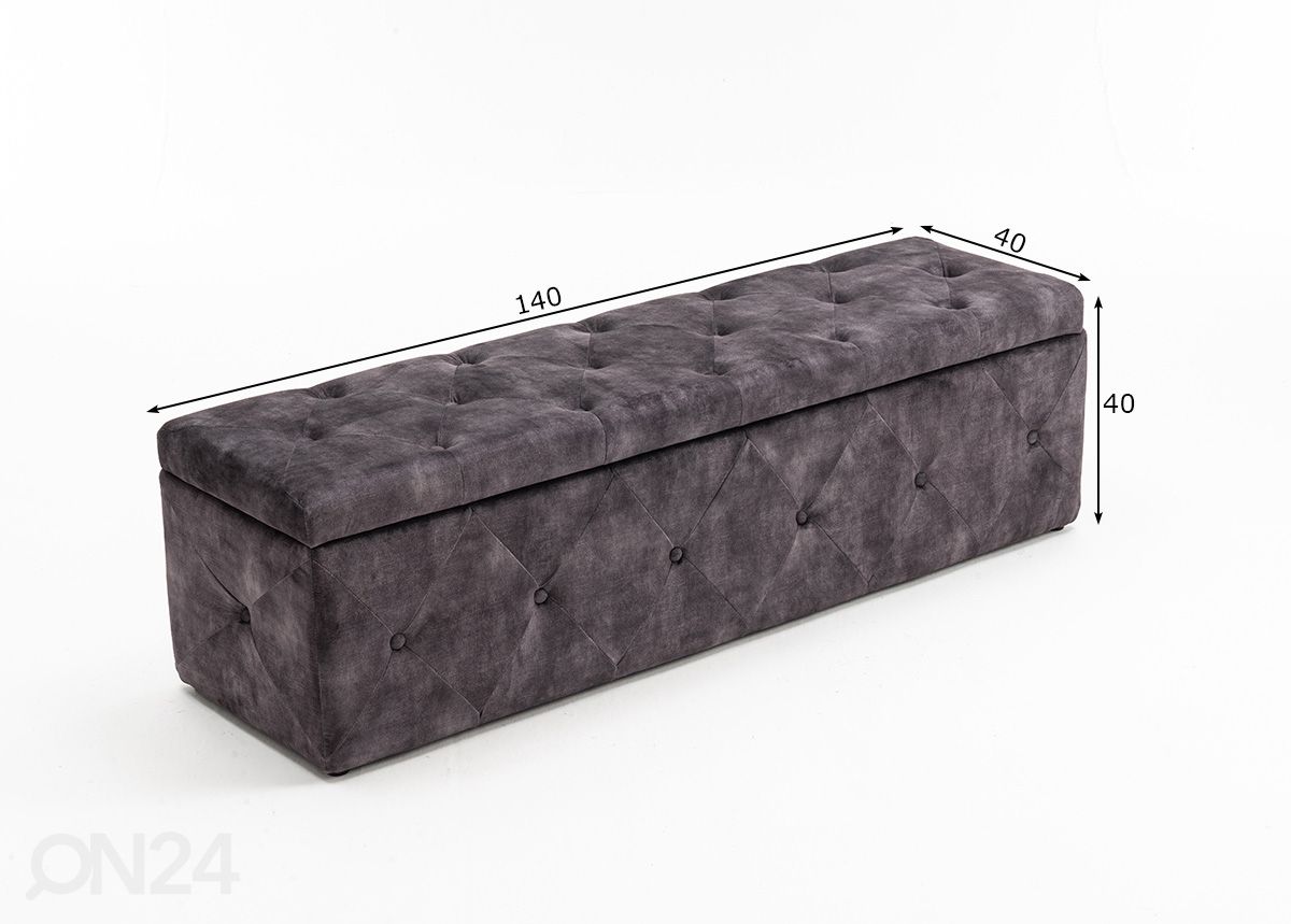 Panipaigaga tumba Extravagancia 40x140 cm suurendatud mõõdud