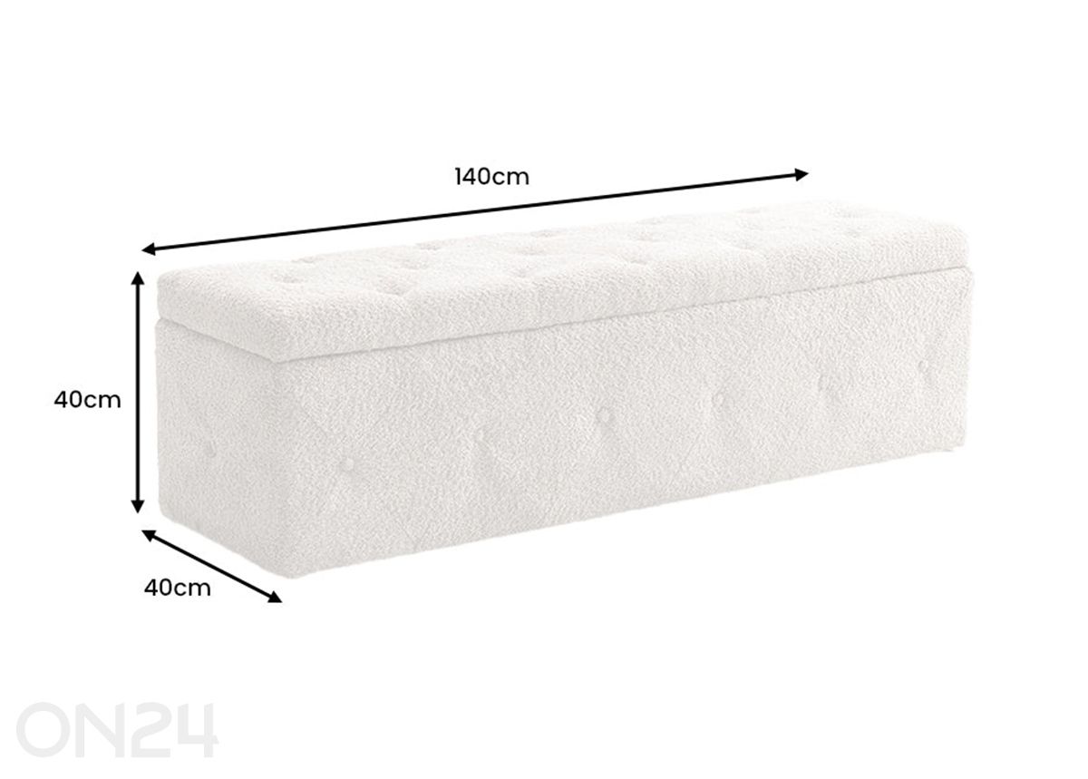 Panipaigaga tumba Extravagancia 40x140 cm suurendatud mõõdud