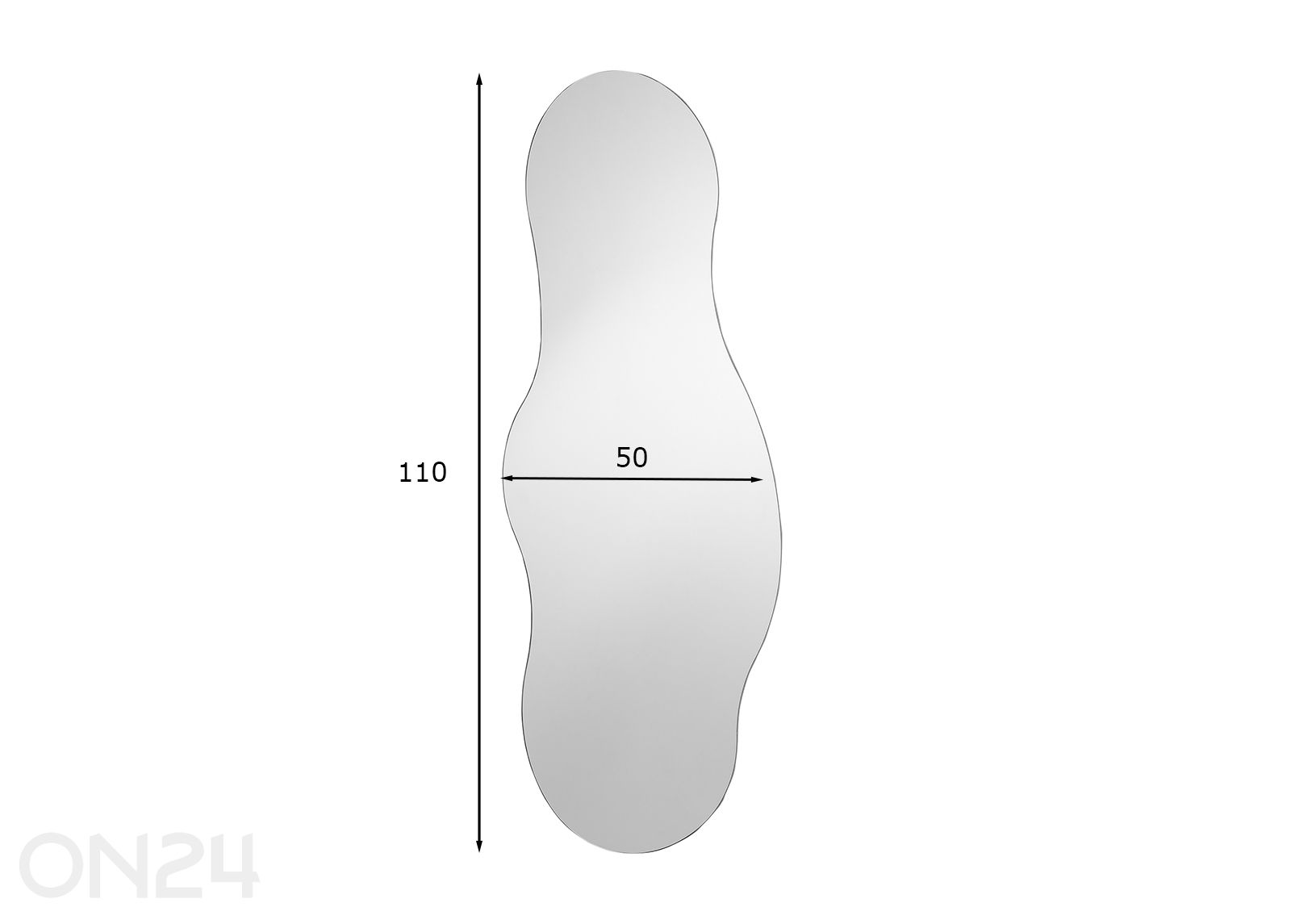 Peegel 50x110 cm suurendatud mõõdud