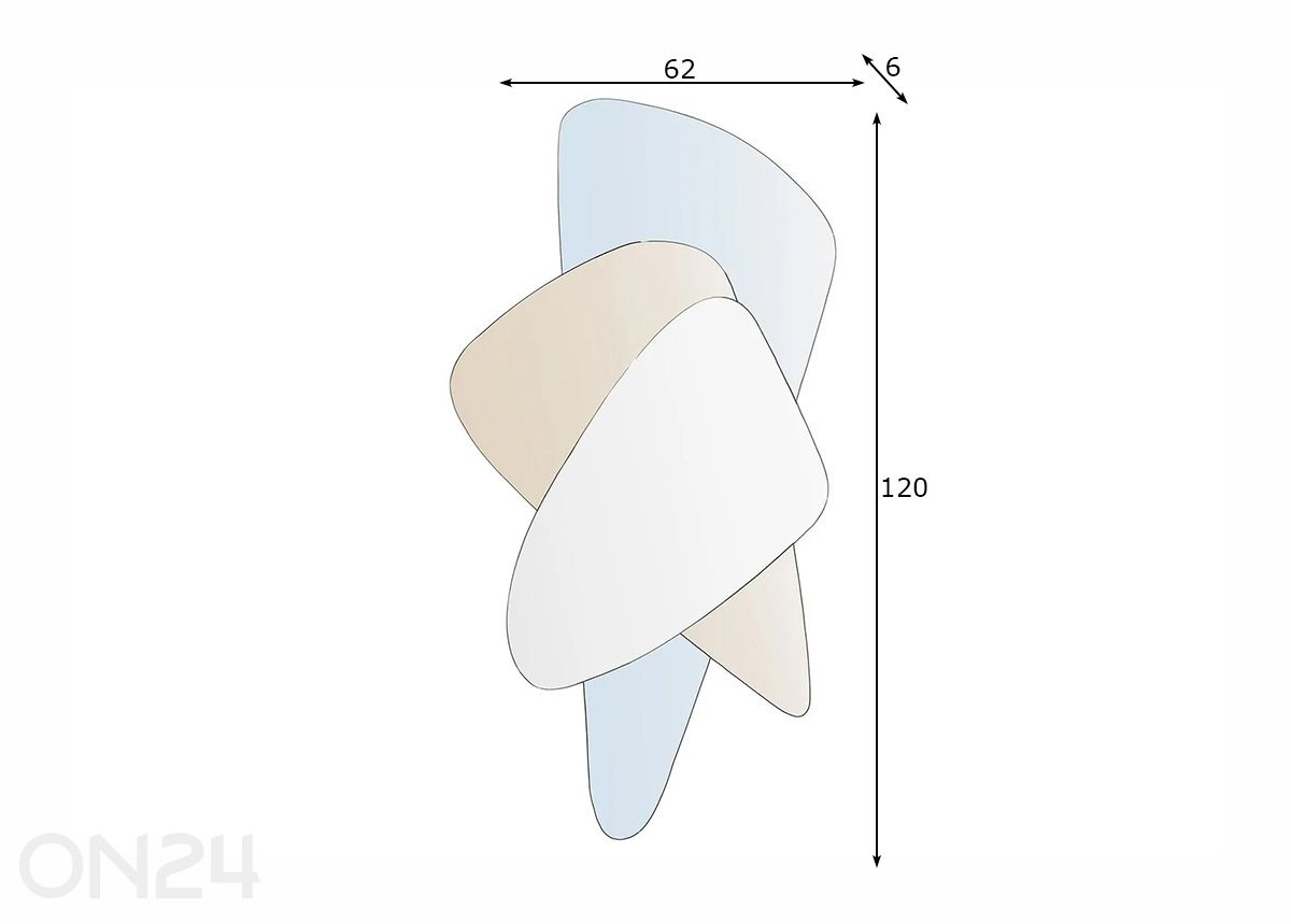 Peegel Geometric suurendatud mõõdud