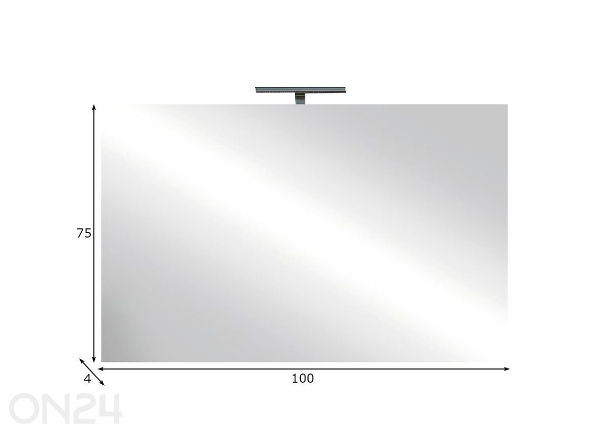 Peegel led-valgustusega Jupiter 100 cm suurendatud mõõdud