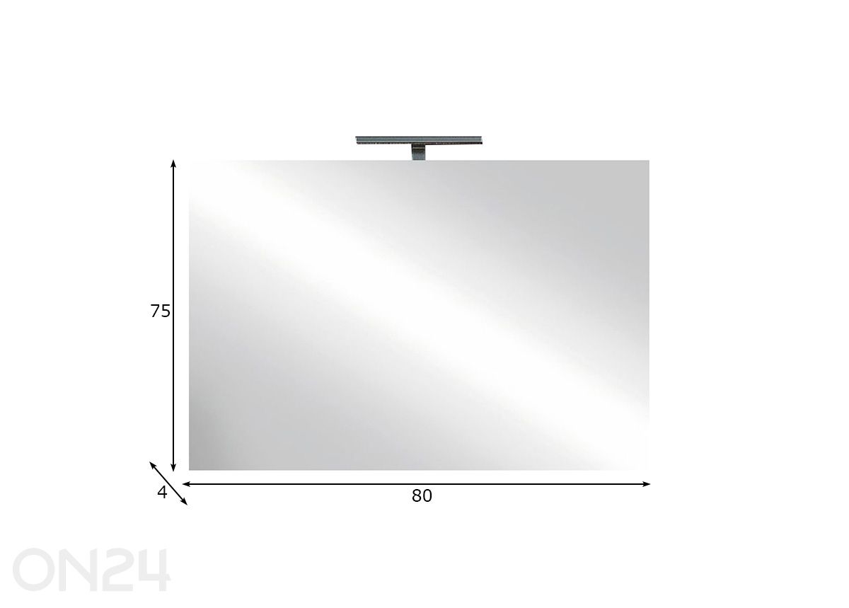 Peegel led-valgustusega Jupiter 80 cm suurendatud mõõdud