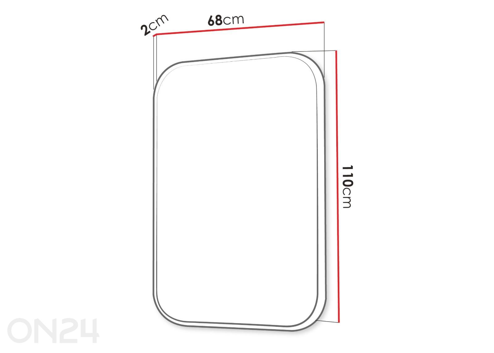 Peegel Sepiroz suurendatud mõõdud