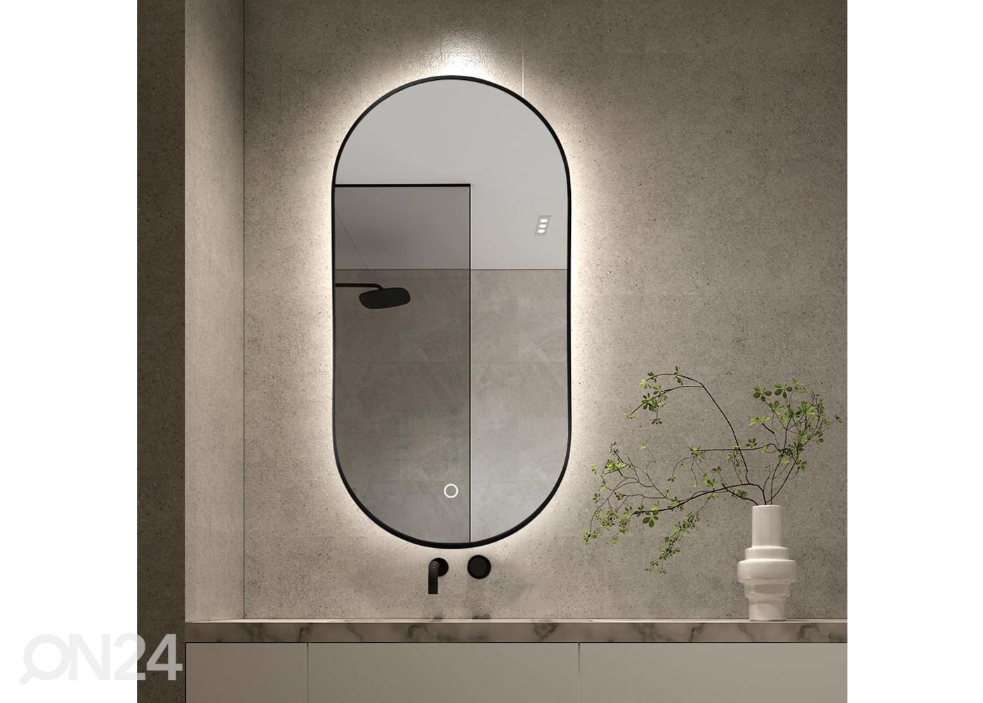 Peegel valgustusega 50x100 cm suurendatud