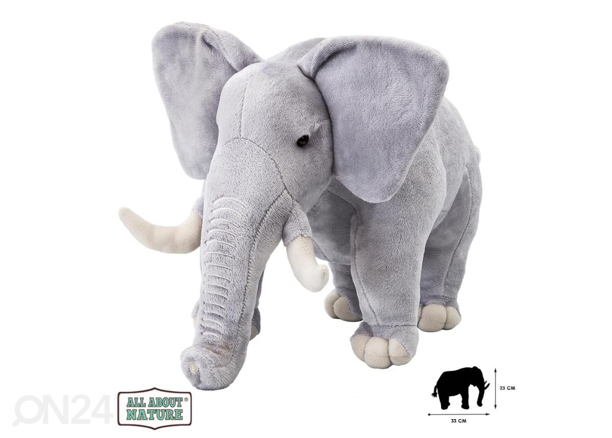 Pehme mänguasi Elevant 33 cm Wild Planet suurendatud
