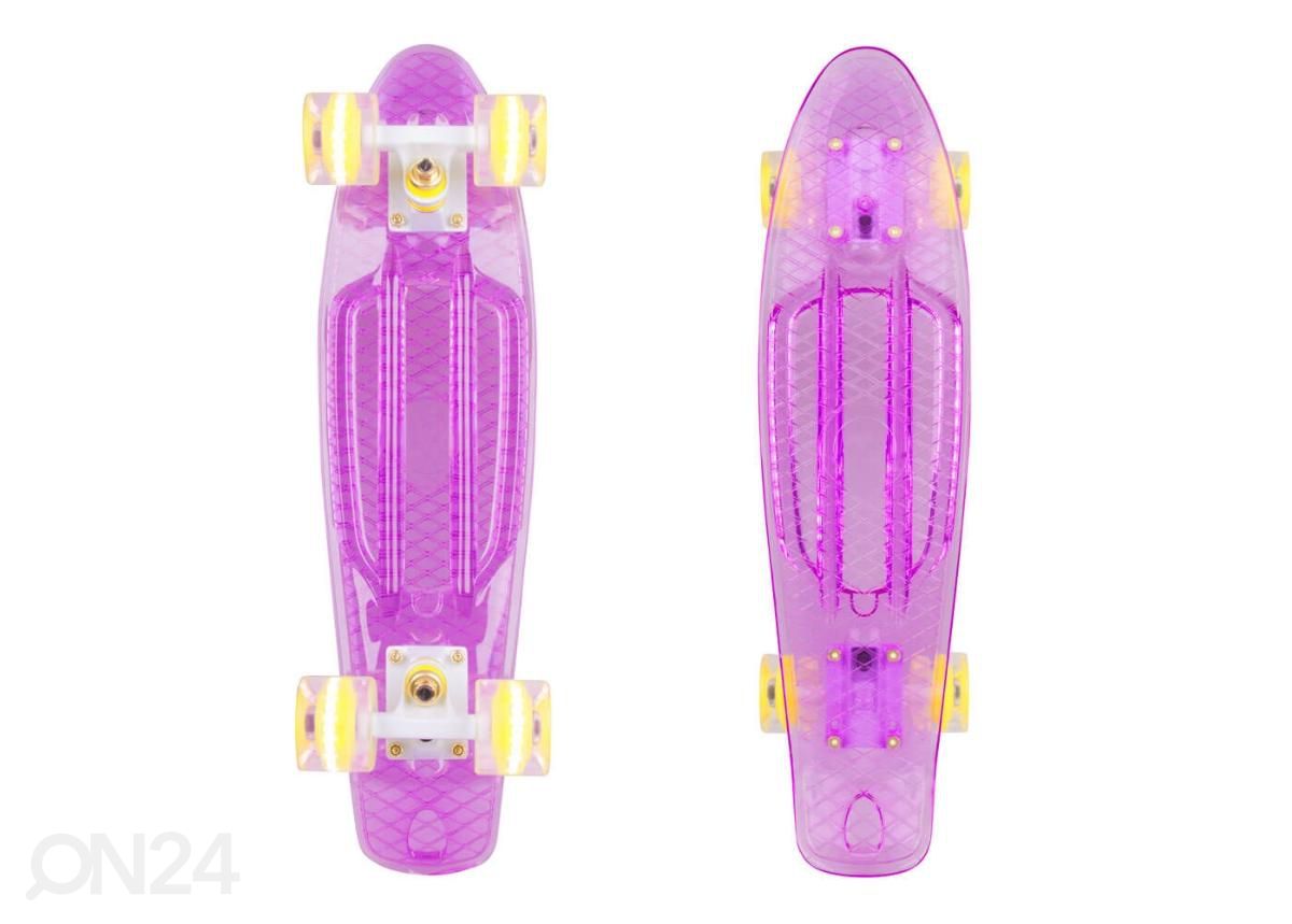 Penny Board vilkuvate ratastega WORKER Transpy 300 22" suurendatud