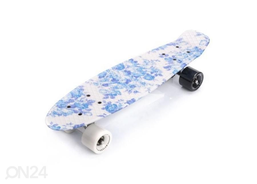 Pennyboard plastik Meteor Flowers valge suurendatud
