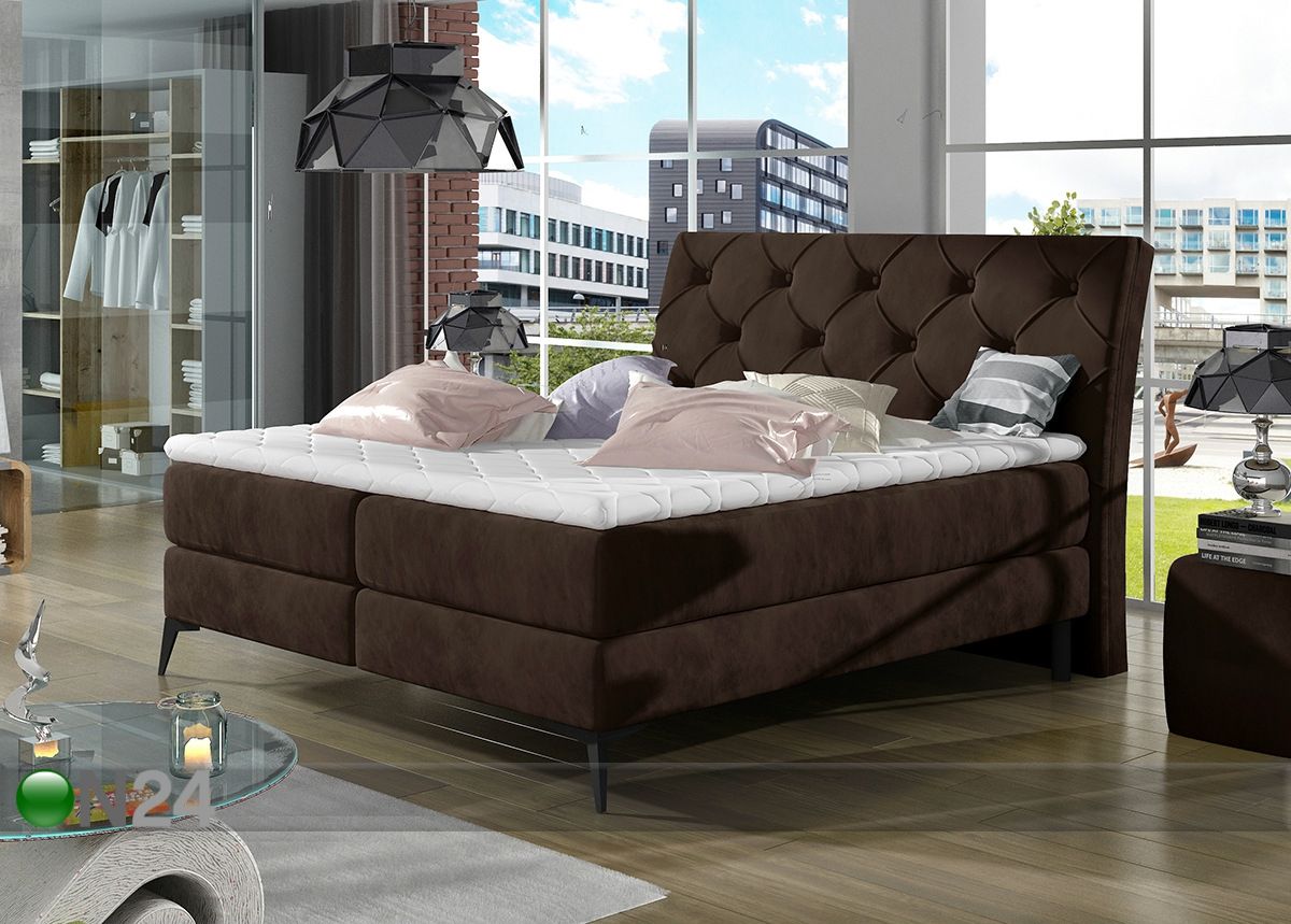 Pesukastiga kontinentaalvoodi 140x200 cm suurendatud mõõdud